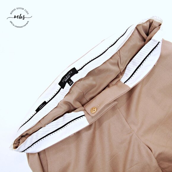 Bundle of 2 Talbots Established 1947 Wool Blend Straight Pants Gray Tan Women 14 - Picture 13 of 16